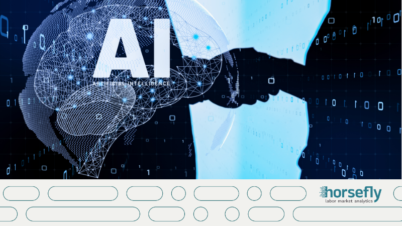 Image shows two people shaking hands with 'AI' overlaid over it for the blog - AI and Skills Transformation - The Human-Machine Symphony